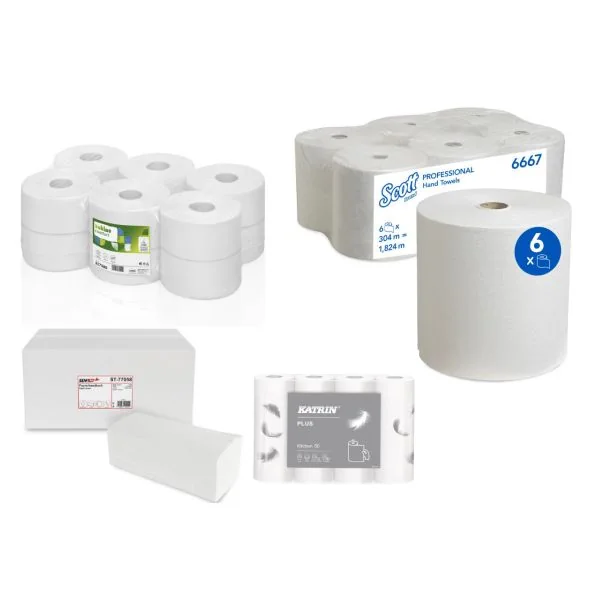 Handtuchpapier  Rollenhandtuch Toilettenpapier  Putzpapier